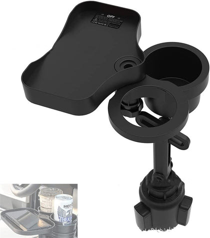 Color: Black, style: Wireless charging, power: USB - Car Cup Holder With Wireless Charging