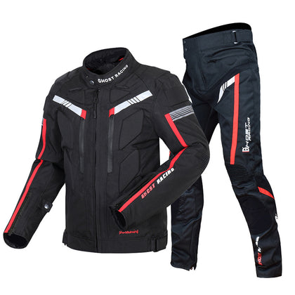 Color: Black suit, Size: L - Cycling Jersey Motorcycle Jacket Racing Jersey