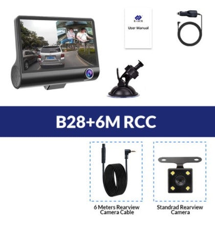 Set meal: B28+6M RCC, Classification: NO SD CARD - Dual Lens Driving Recorder